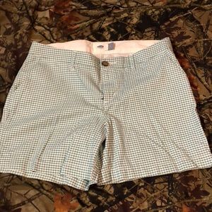 Green and white Old Navy Bermuda shorts. Size 4.